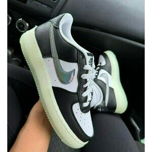 6Y | 7.5 WOMEN'S NIKE AIR FORCE ONE AF1 LEATHER WHITE / BLACK FZ5529-103